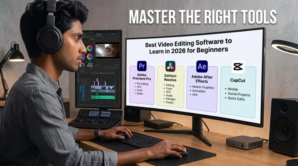Best video editing software to learn in 2026 for beginners