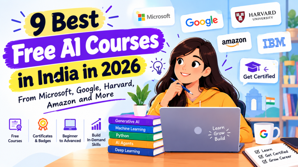 9 Best Free AI Courses in India 2026 | Microsoft, Google & More