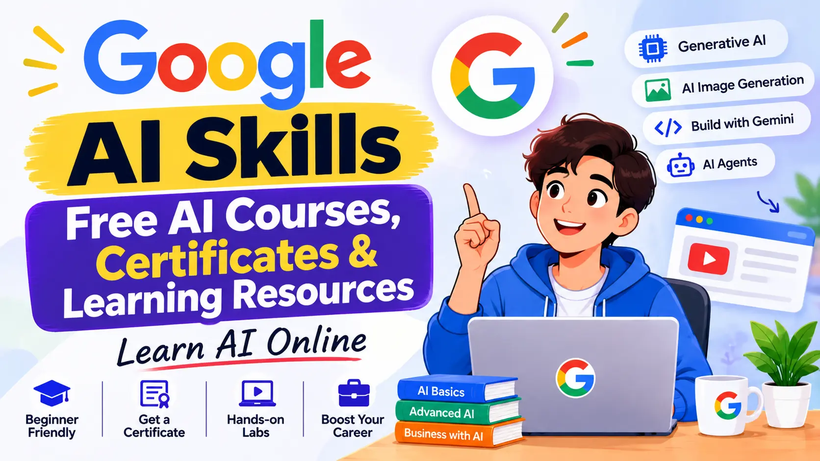 Google AI Skills free courses, certificates, and AI learning resources